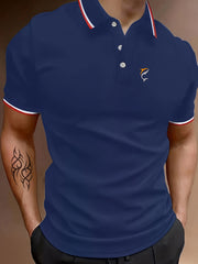 Men's Breathable Golf Shirts Sports Shirts Fish Pattern Gym Training