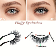 5 Pairs Natural Look Fluffy False Eyelashes