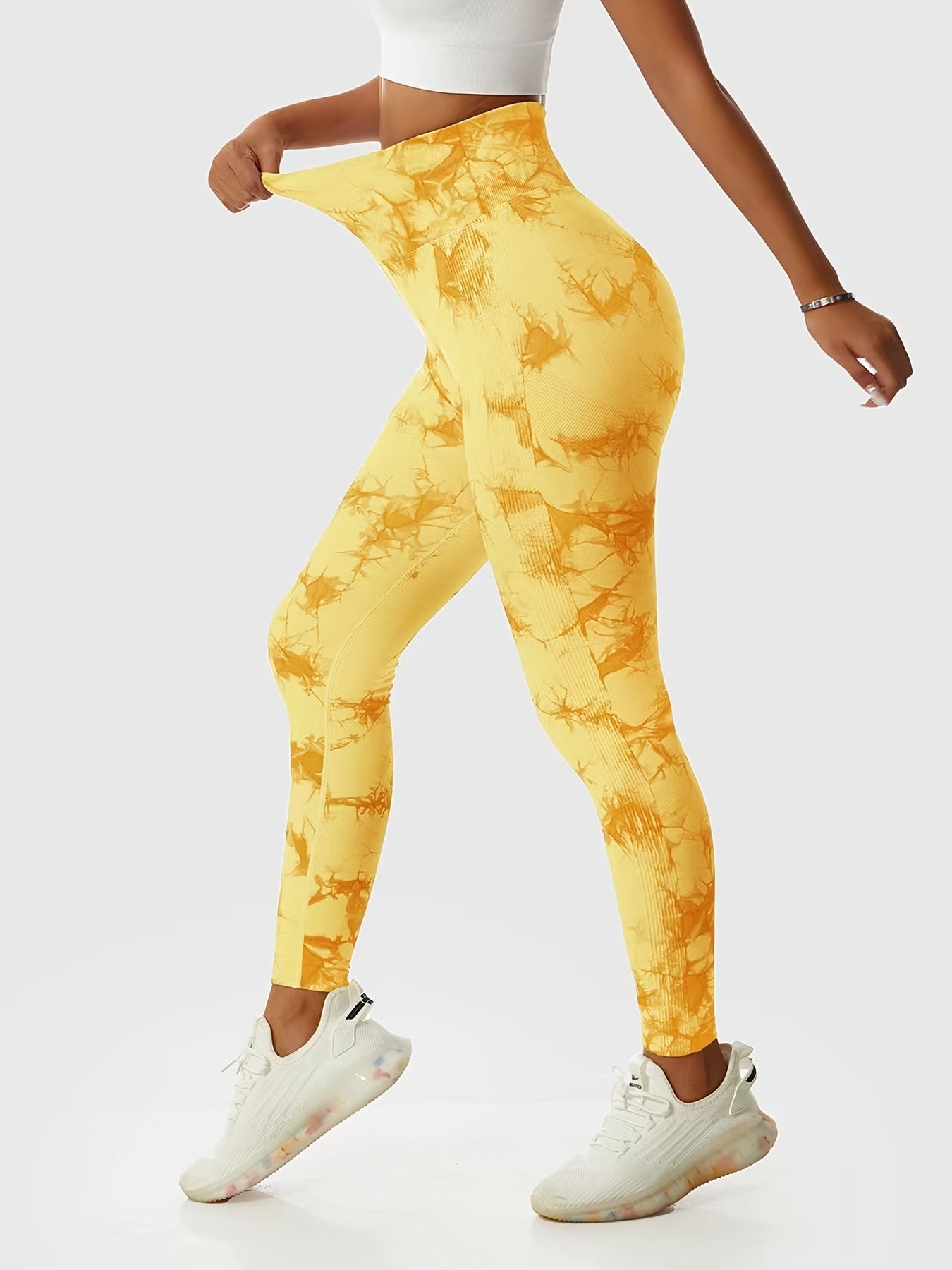 Tie Dye Seamless Yoga Leggings High Waist Fitness Sports Pants