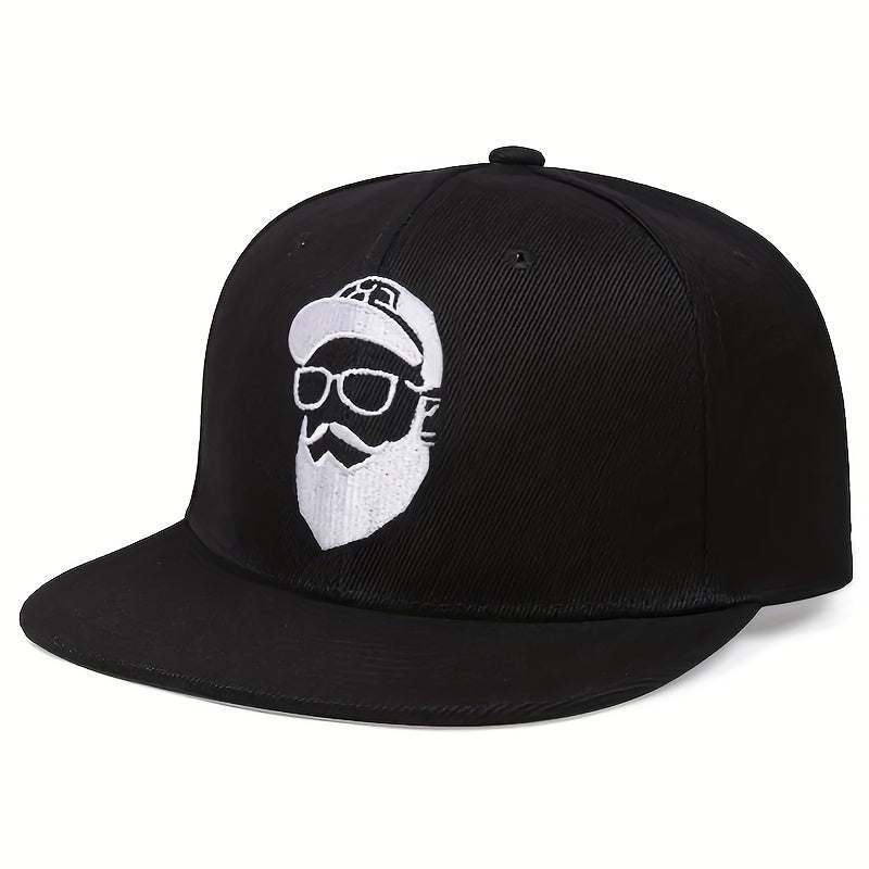 Bearded Man Embroidery Snapback Hat Hip Hop Baseball Cap