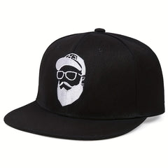 Bearded Man Embroidery Snapback Hat Hip Hop Baseball Cap