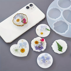 Round Phone Stander Silicone Mold for DIY Mobile Phone Bracket