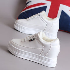 Women's Plush Lined Thermal Furry Chunky Sneakers