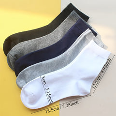 5Pairs Men's Cotton Anti Odor Crew Socks