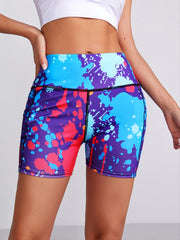 High Waist Biker Shorts with Pockets for Women