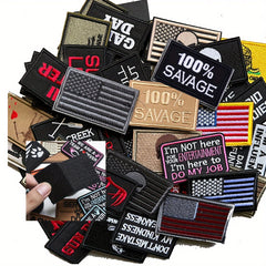 20pcs Random Funny Morale Patches Embroidery Patch Set for Caps Bags Backpacks