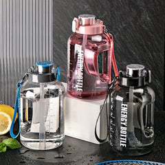2500ml Large Capacity Sports Water Bottle Leakproof Plastic Water Cup with Straw