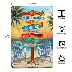 Beach Tin Sign Beach Days Surfing Club Funny Retro Signs Waterproof Decor