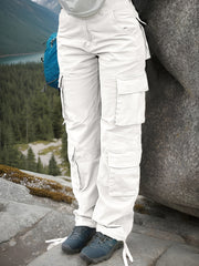Retro Cargo Pants Women's Elastic Waist Loose Fit Wide Leg