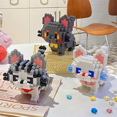 1200 pcs Cat Building Blocks Animal Series Desktop Ornaments School Rewards