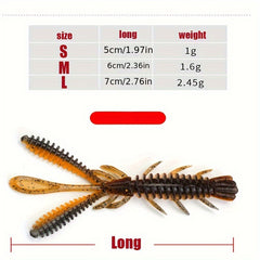 10pcs Bionic Shrimp Bait Soft Worm Fishing Accessories