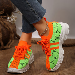 Women's Outdoor Platform Running Shoes Breathable Lightweight Sneakers