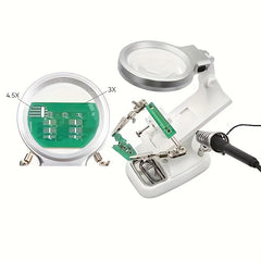 Welding LED Loupe Magnifier Soldering Iron Magnifying Glass