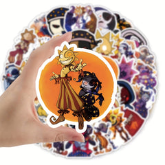 50Pcs Cartoon Moon Sticker for Phones Computers Water Cups