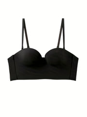 Glossy Thick Cup Everyday Bra Breathable Push Up Intimates Bra