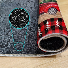 Christmas Truck Doormat Anti-fouling Portable Waterproof Mat