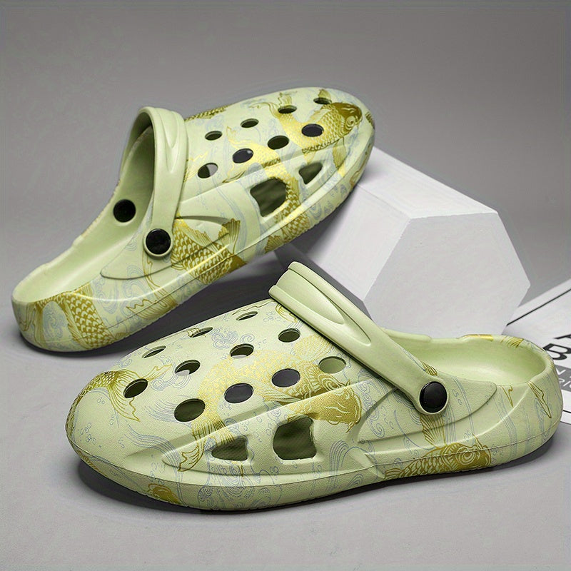 Men's Lightweight Comfy Clogs Hollow Out Non Slip Garden Shoes
