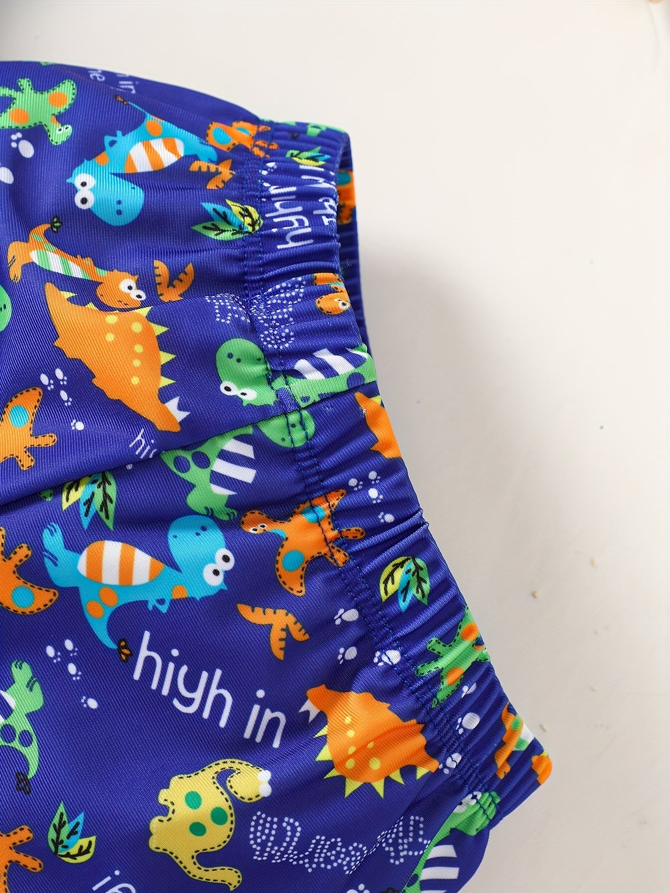 Boys Dinosaur Print Swimwear Set for Beach Vacation
