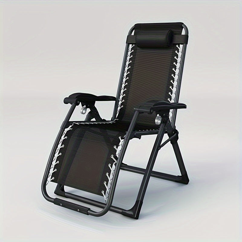 Adjustable Folding Lounger Chair for Outdoor Beach Camping Office Nap Home