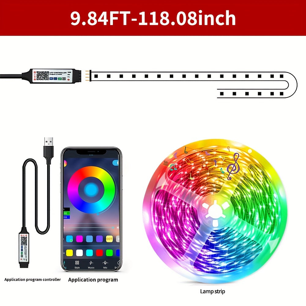 USB TV Led Light Strip 114.3 CM Rainbow Tv Monitor Rear Light