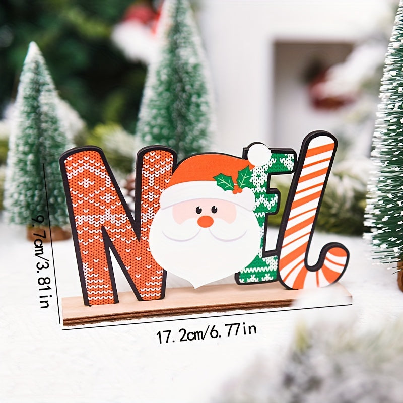 1pc Wooden Christmas Decorations Santa Snowman Table Ornaments