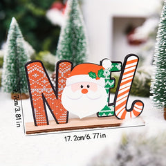 1pc Wooden Christmas Decorations Santa Snowman Table Ornaments