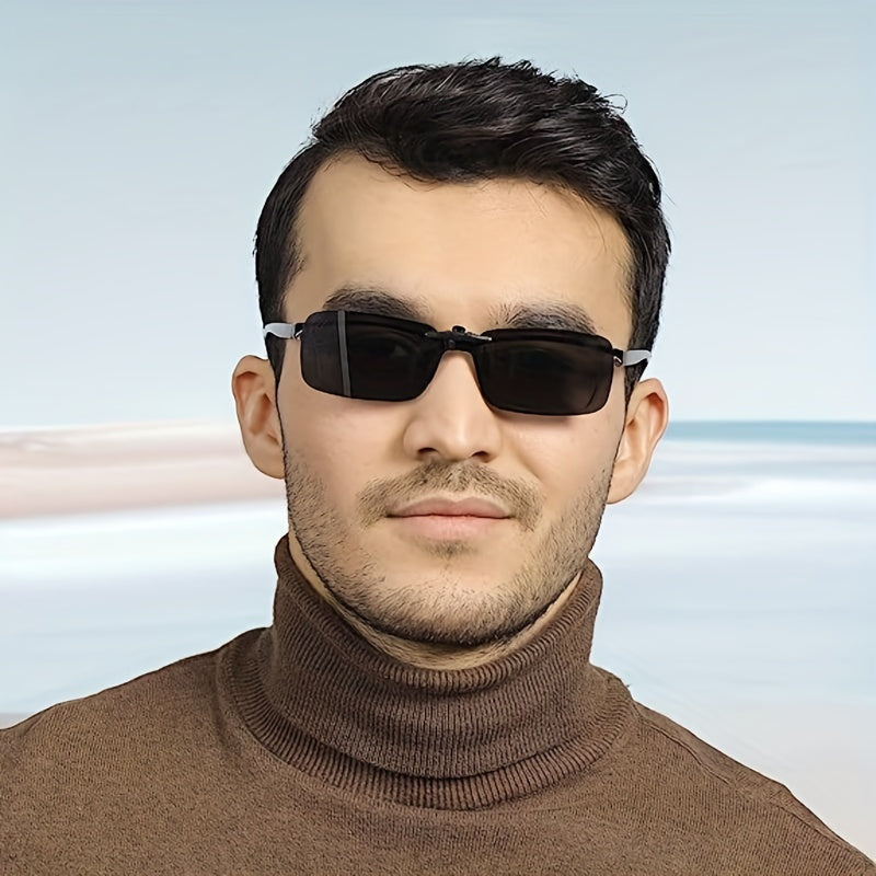 Polarized Clip-on Sunglasses for Men UV Protection for Cycling, Fishing