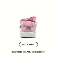 Toddler Girls Bowknot Flat Walking Shoes Casual Lightweight Sneakers
