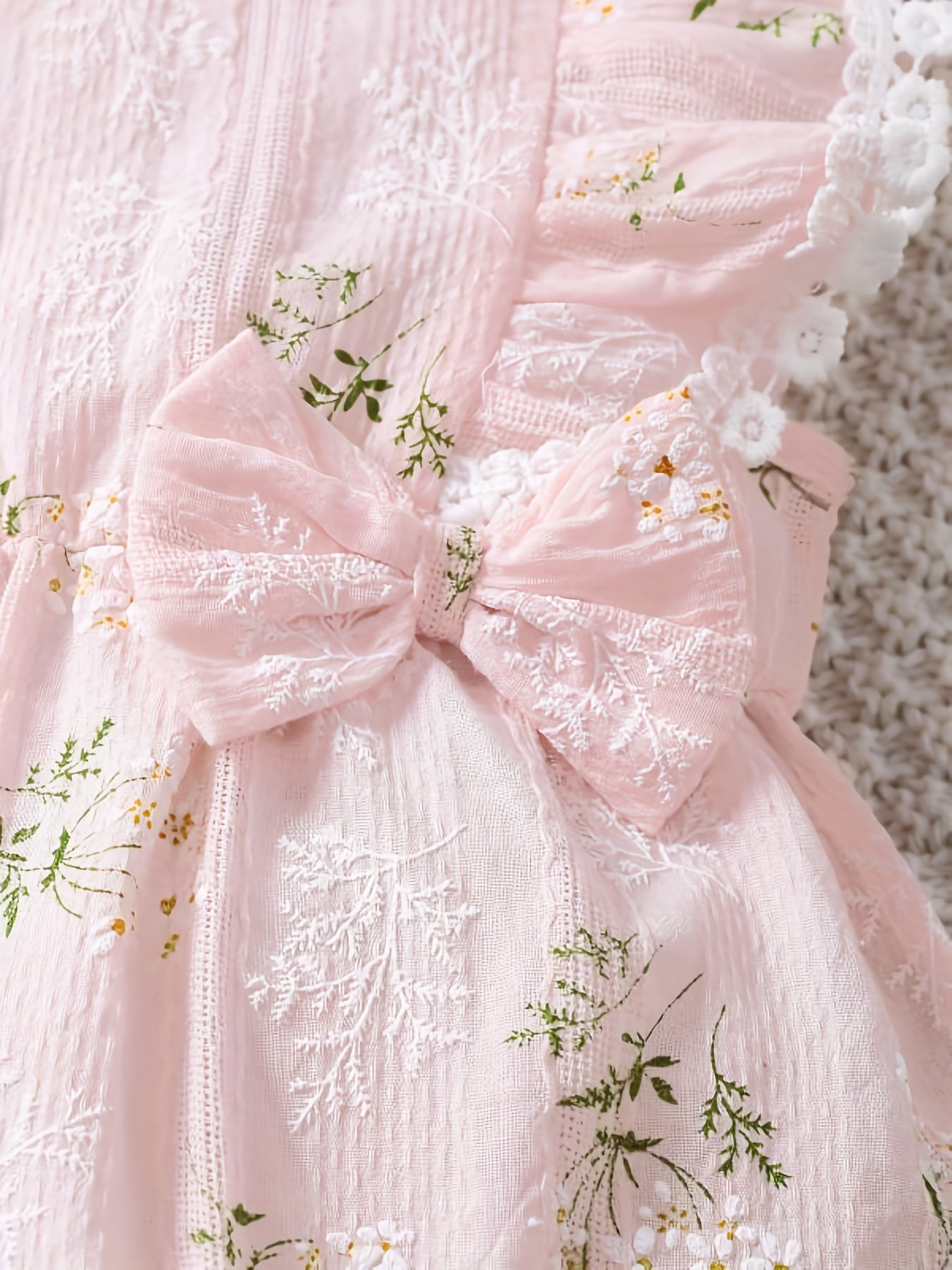 2pcs Baby Girls Floral Sleeveless Onesie & Headband Set