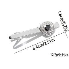 Men's Big Rhinestone Tie Clip Vintage Collar Pin