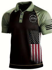 Men's Vintage Style Lapel Short Sleeve Shirt