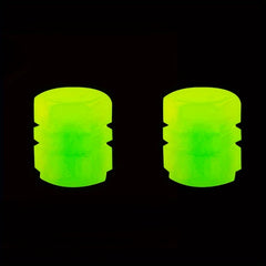 2PCS Bike Car Tire Valve Cap Glow in Dark Universal Valve Cap