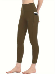 Soft Leggings With Pockets Tummy Control Workout Yoga Running Pants