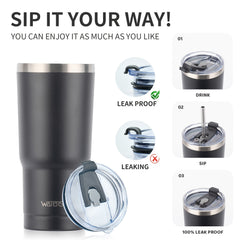WATERSY Stainless Steel Travel Tumbler 20oz 40oz