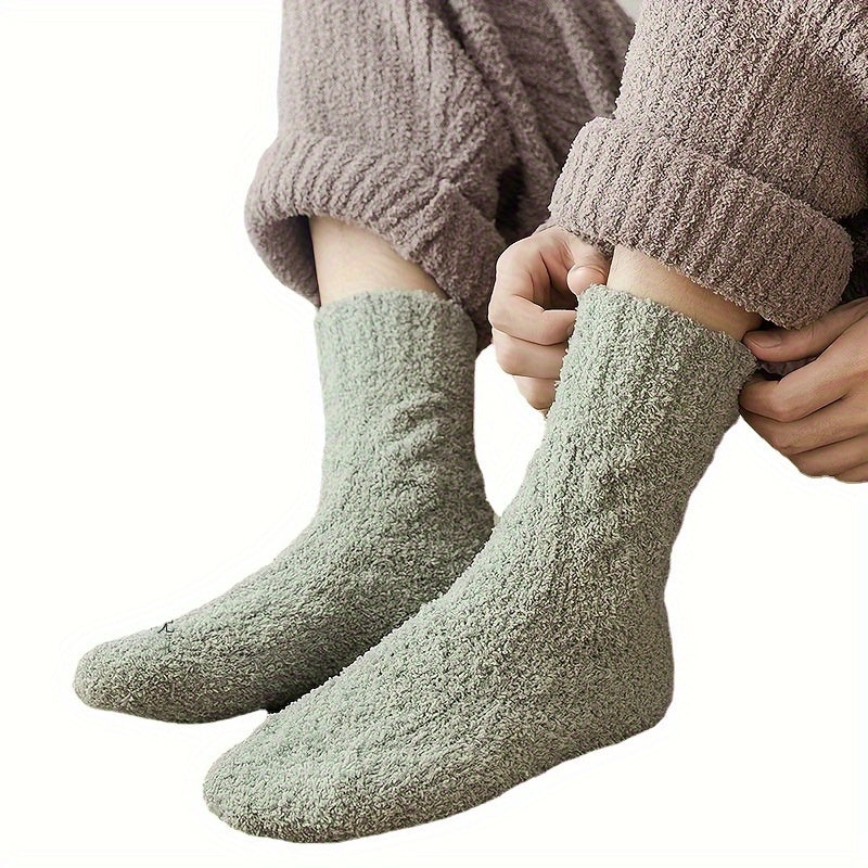 Men's Thermal Crew Socks Thick Plush Comfy Casual Unisex Winter Outdoor Wear