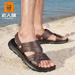 LAORENTOU Men's Wear resistant Sandals Quick Drying Comfy Slides