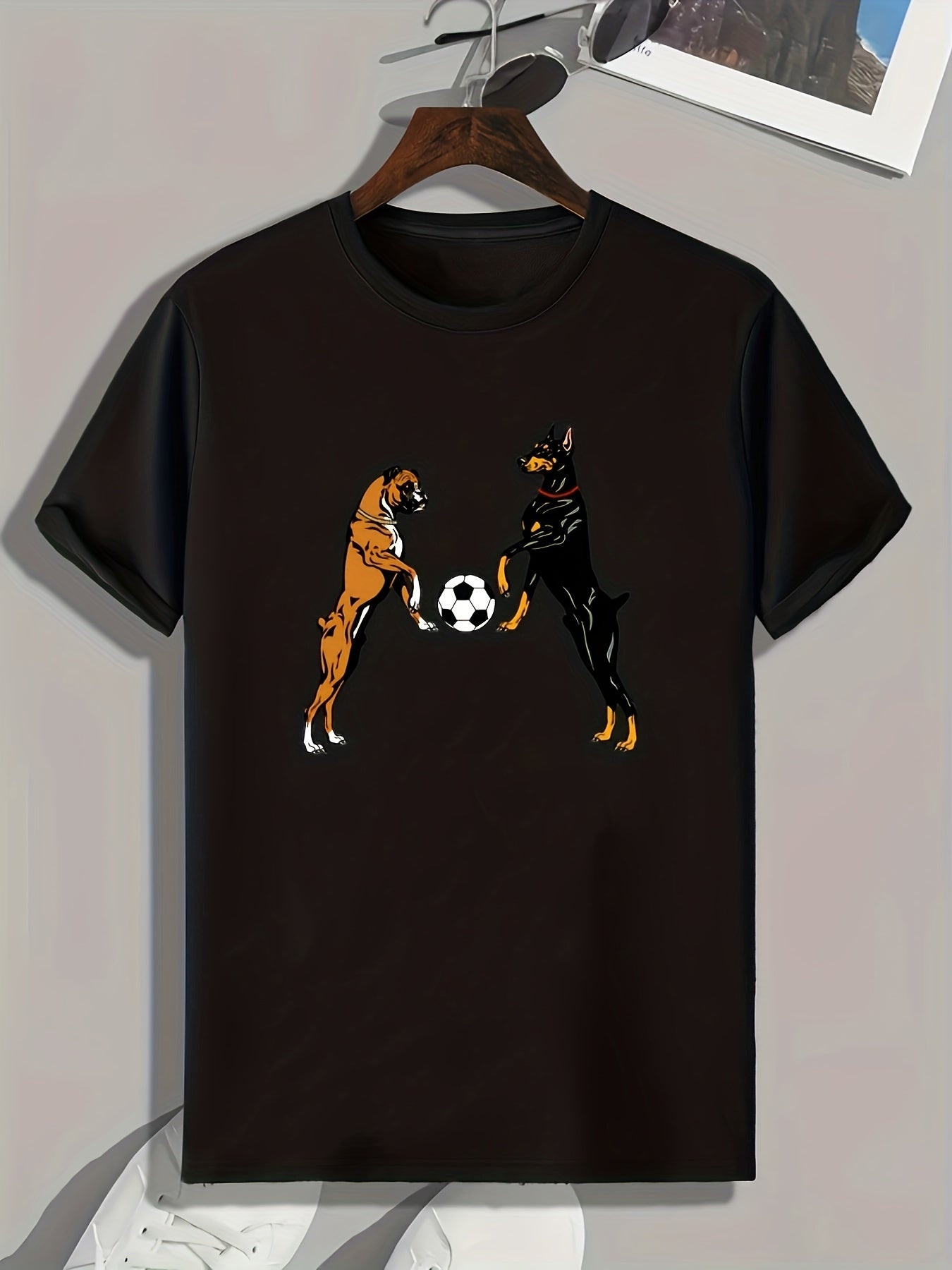 Dogs Print Men's Graphic T shirt Casual Comfy Tees For Summer Mens Clothing