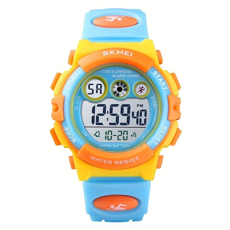 Kids Digital Sports Watch Waterproof Wristwatch with LED Night Light