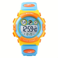 Kids Digital Sports Watch Waterproof Wristwatch with LED Night Light