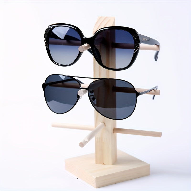 Pine Wood Sunglasses Stand Display Rack for Retail Stores