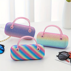 Rainbow Plastic Folding Glasses Case For Girls