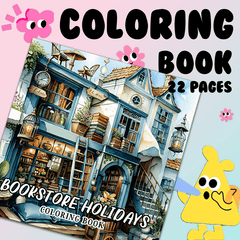 Deluxe Edition Adult Coloring Book Unique Bookshelf & Cozy for Family Friends