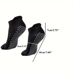 Women's Non-slip Yoga Pilates Socks Elastic Low Cut Dance Training Socks