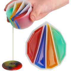 Fluid Art Split Cup 4 Pcs Reusable Silicone Split Pouring Cup