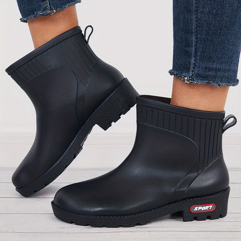 Women's Waterproof Ankle Boots Platform Comfortable Stylish Outdoor Rain Boots