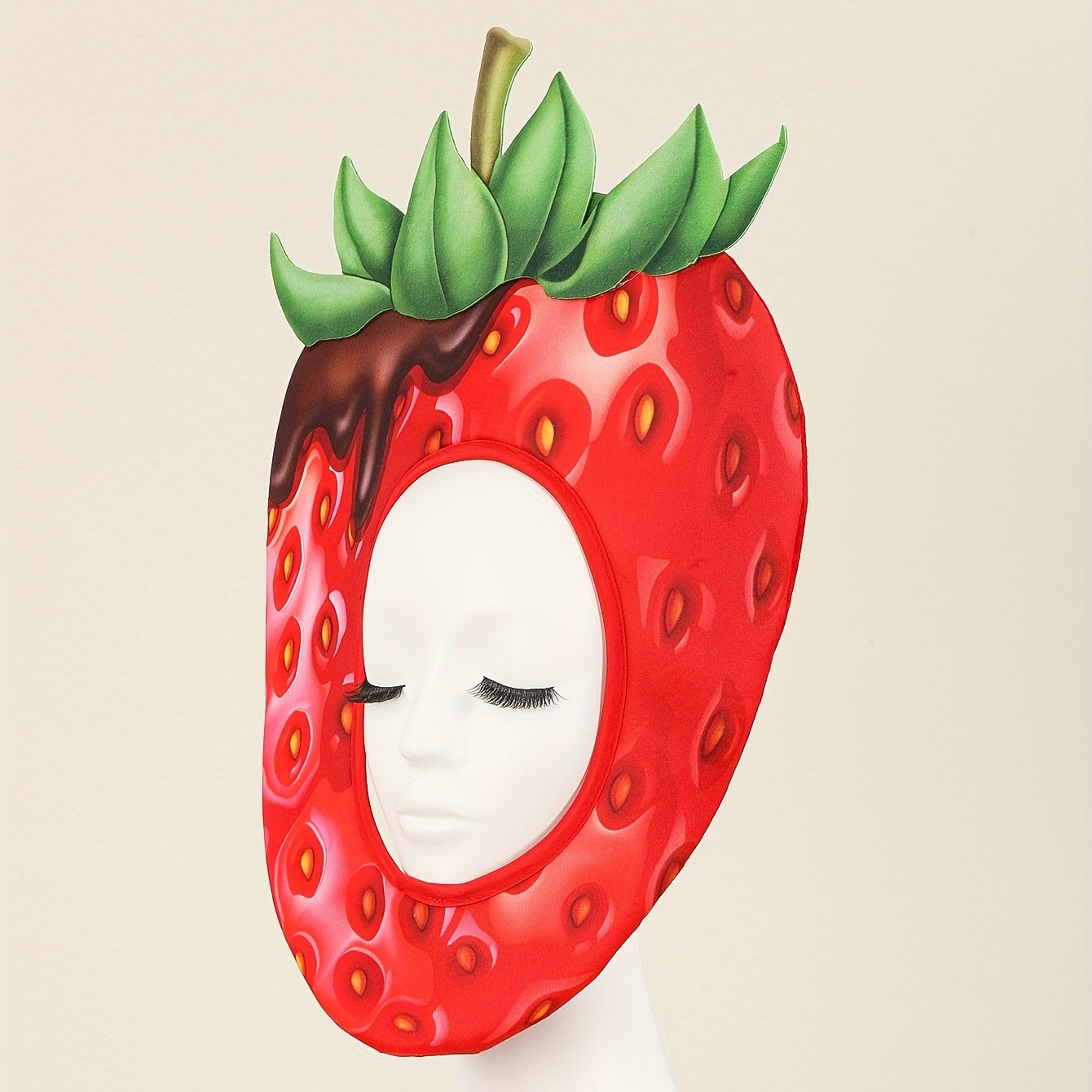 Red Strawberry Hat Fruit Carnival Costume Headgear