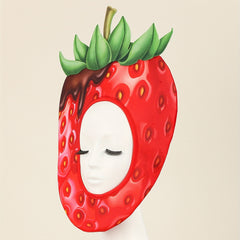 Red Strawberry Hat Fruit Carnival Costume Headgear