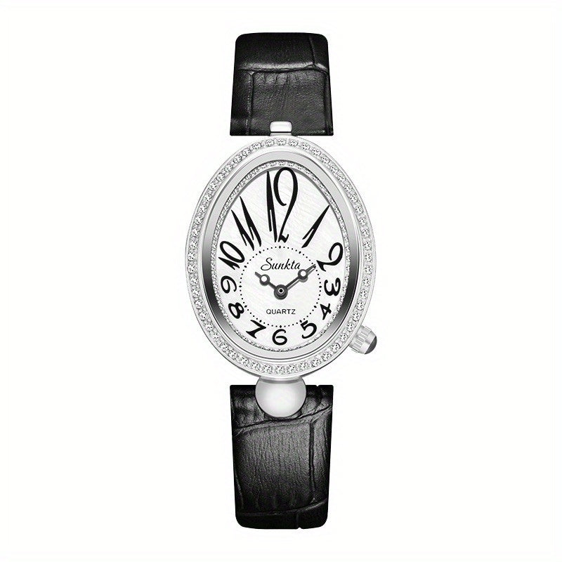 LIGE Girls Quartz Watch Teen Gift Life Waterproof Oval Female Student Watch