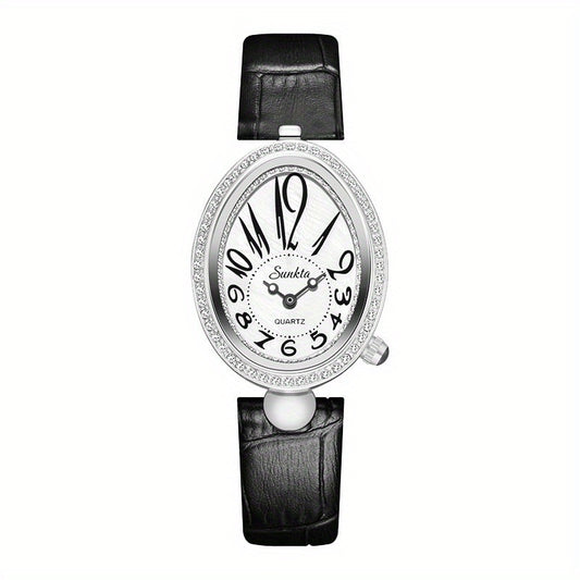 LIGE Girls Quartz Watch Teen Gift Life Waterproof Oval Female Student Watch