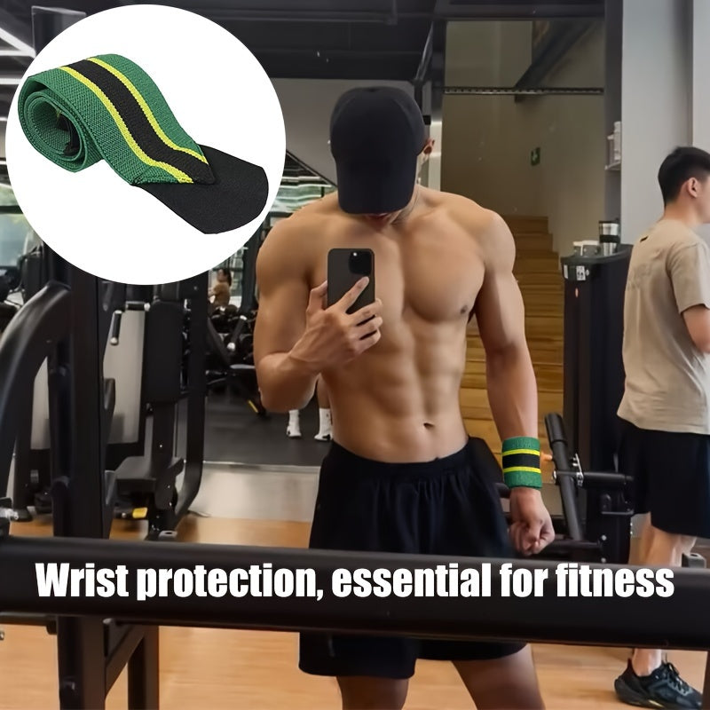 Colorful Elastic Wristband Anti Sprain Striped Wrist Guard Weightlifting Fitness